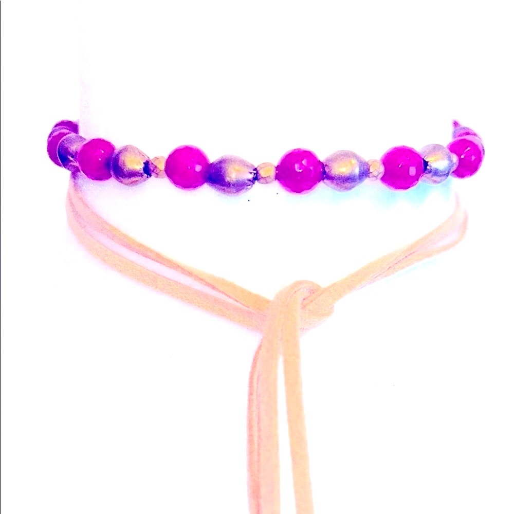 🐦‍🔥NWOT🐦‍🔥CHOKER🐦‍🔥GARNET/BRASS BOHO CHIC🐦‍🔥